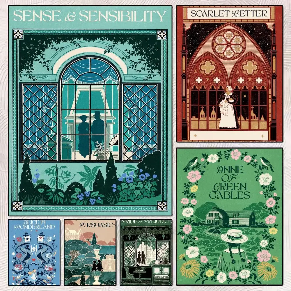 Vintage Collectible Posters - Vintage Collection Painting Calligraphy Aesthetic Canvas