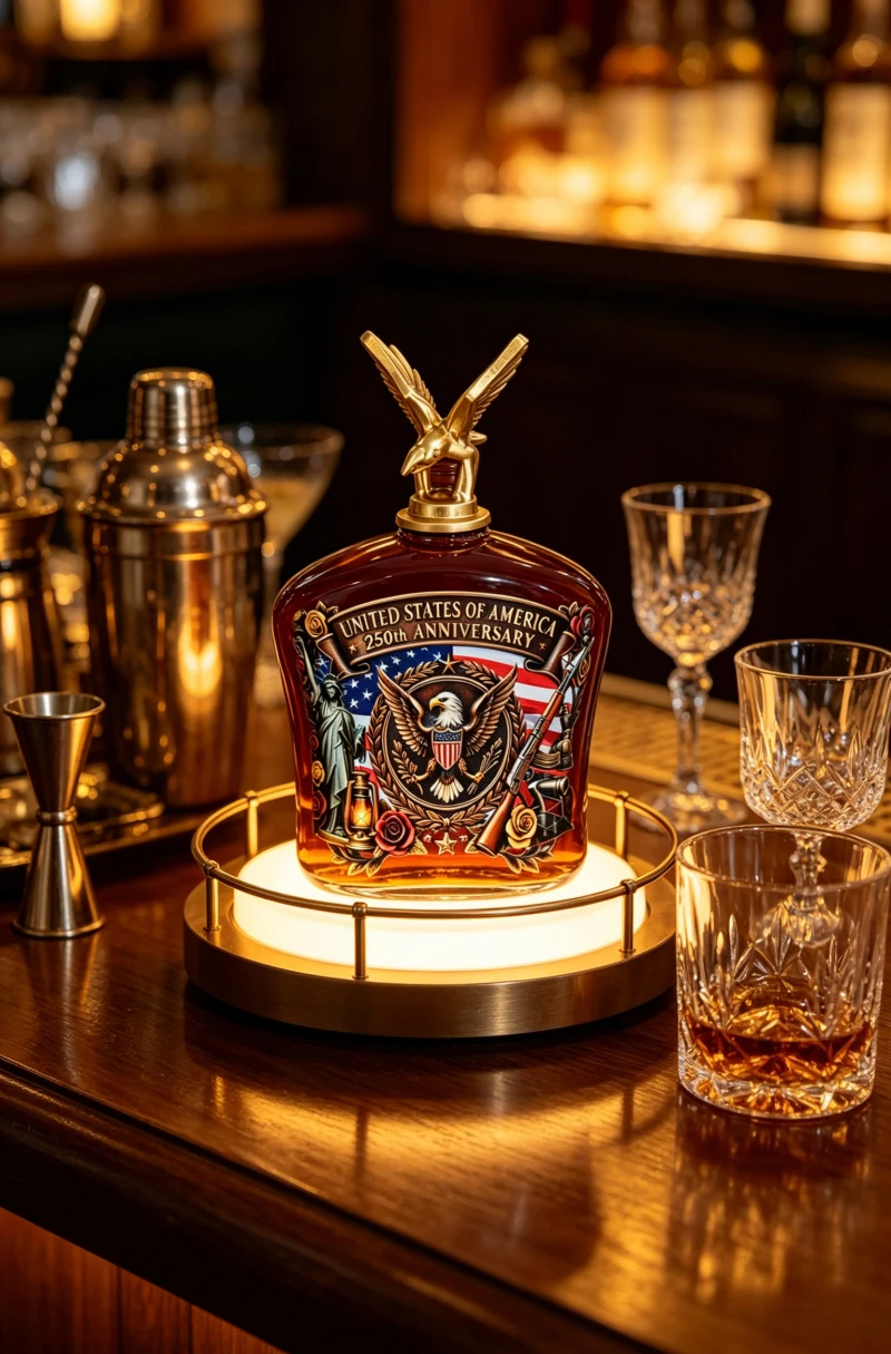 Vintage Collectible Liquor Bottles - Vintage American Freedom Eagle Whiskey Decanter