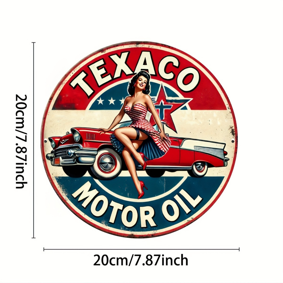 Texaco Motor Oil Vintage Alumi - огляд і ціна Vintage Collectible Plates