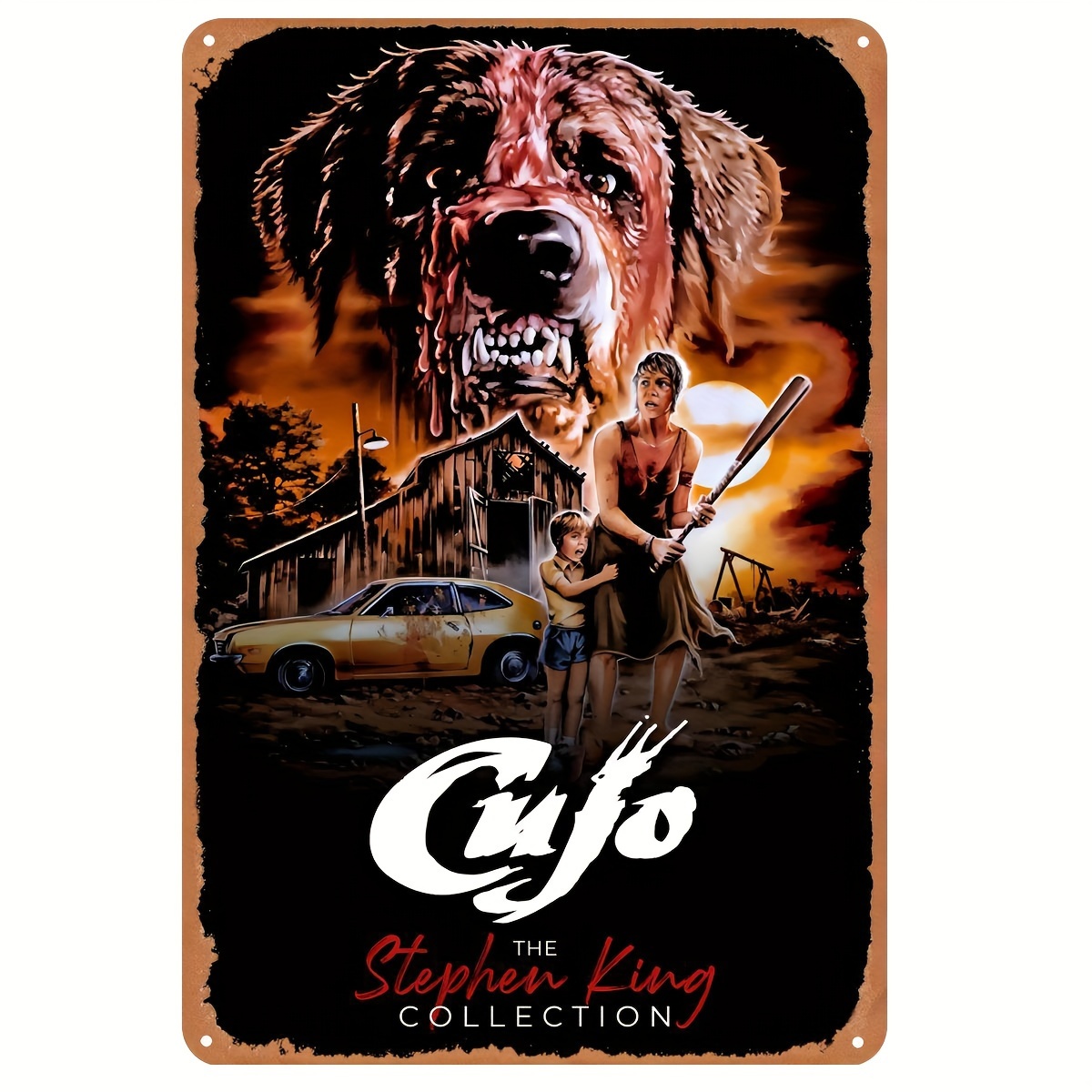 Cujo (1983) Vintage Metal Tin  - огляд і ціна Vintage Collectible Posters