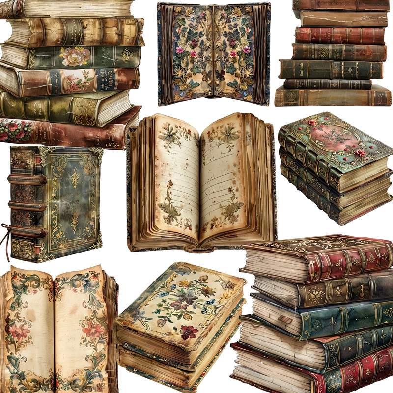 20Pcs/Pack Vintage Books Stick - огляд і ціна Vintage Collectible Books