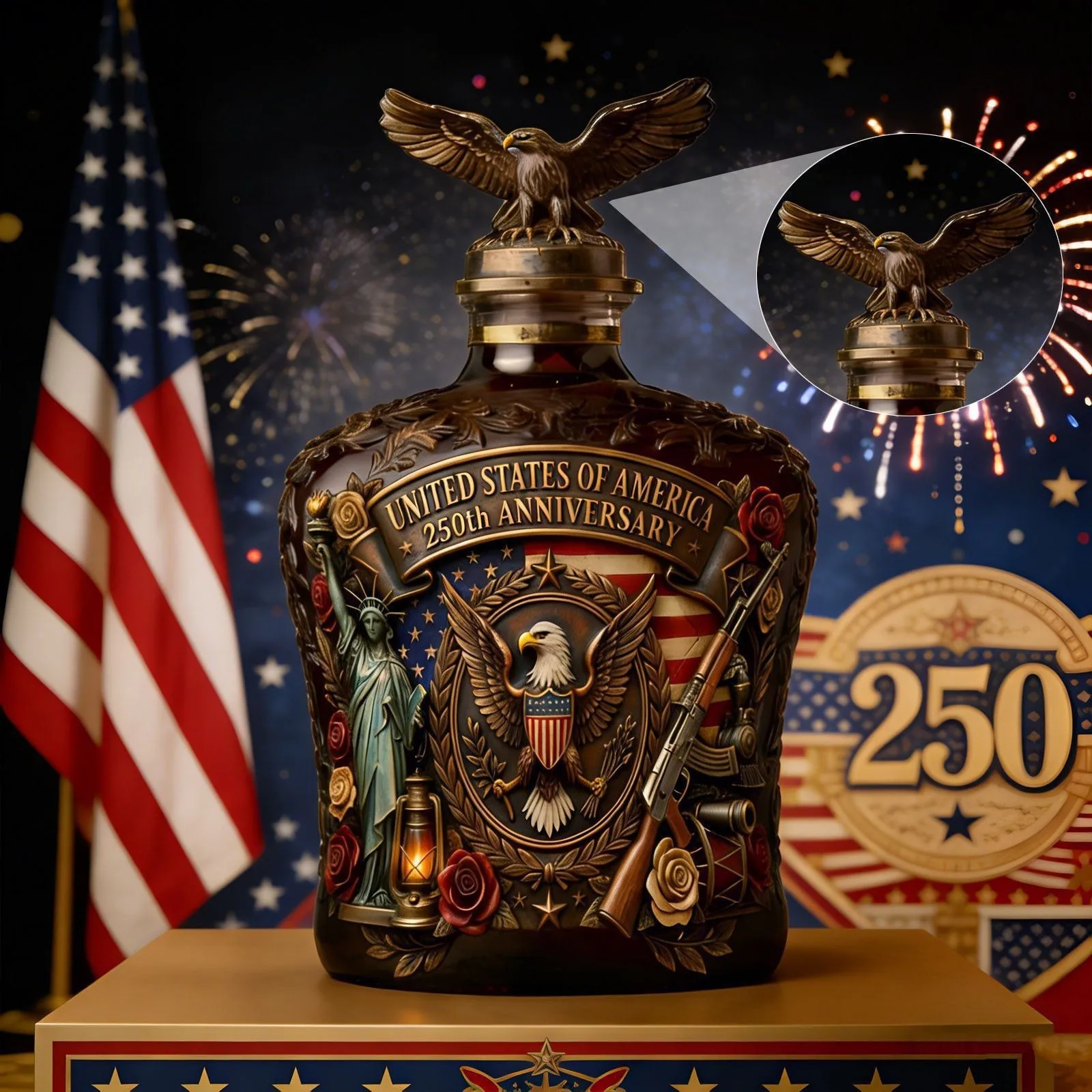 Vintage American Freedom Eagle - огляд і ціна Vintage Collectible Liquor Bottles