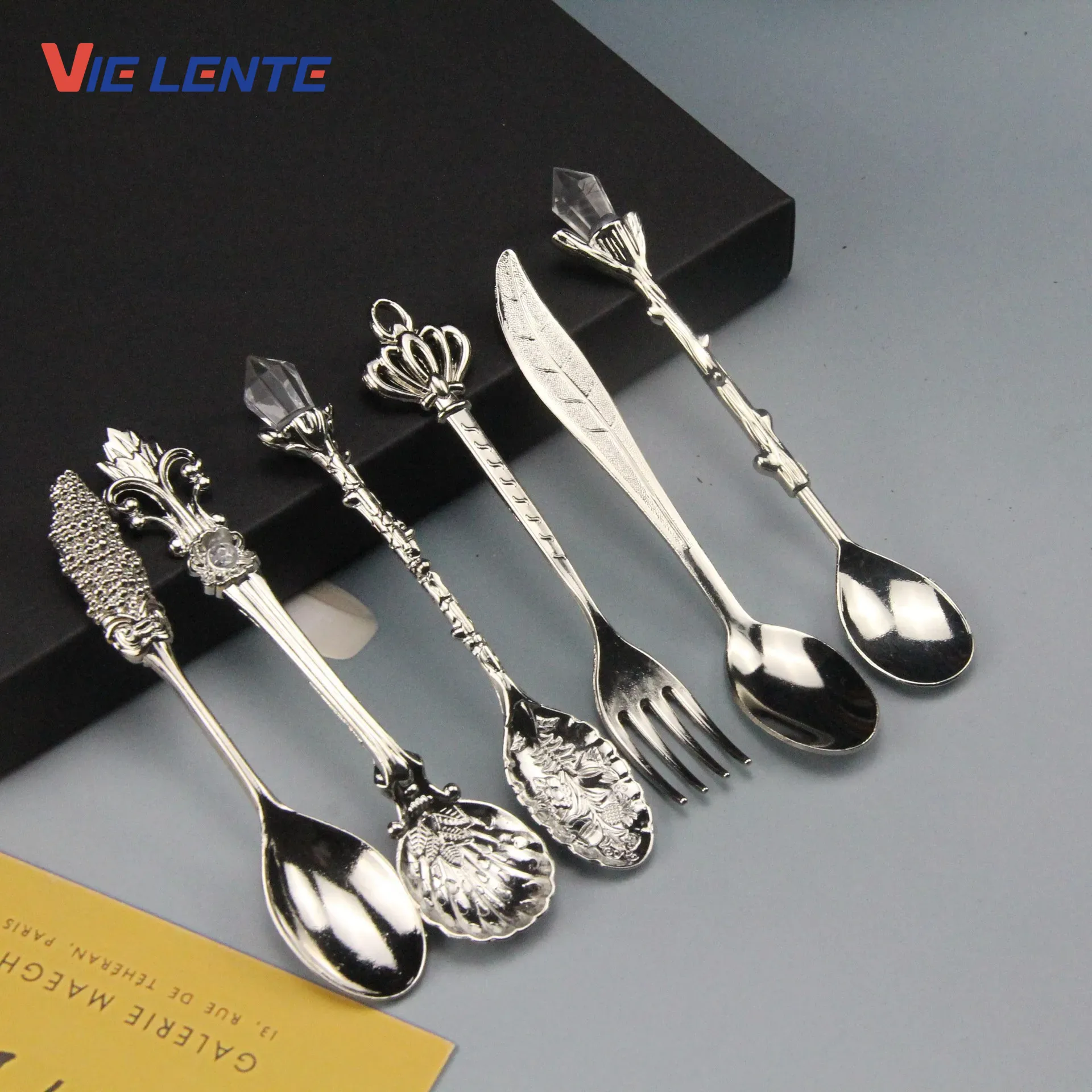 6pcs Set Ice Cream Spoon Jam S - огляд і ціна Vintage Collectible Spoons