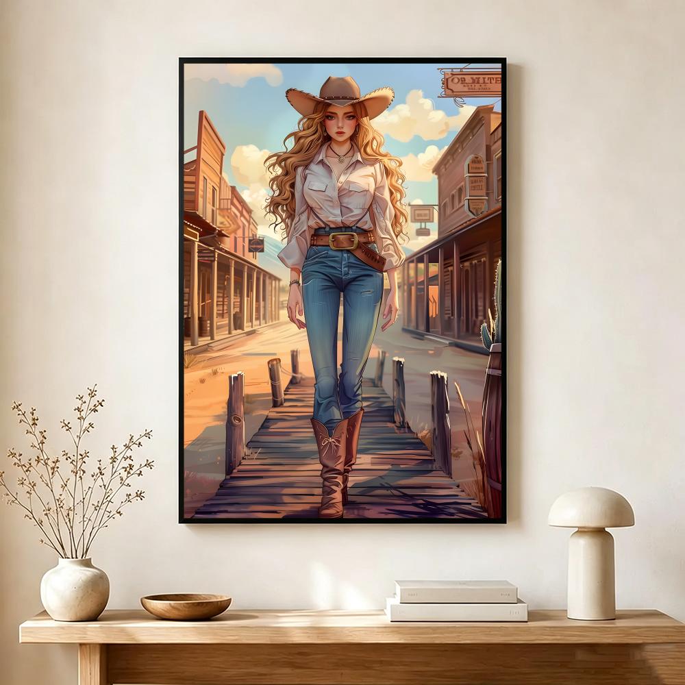 Vintage Cowgirl Theme Poster M - огляд і ціна Vintage Collectible Posters