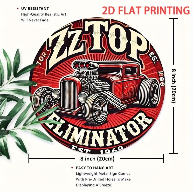 2D Flat, 1pc ZZ Top Eliminator - огляд і ціна Vintage Collectible Plates