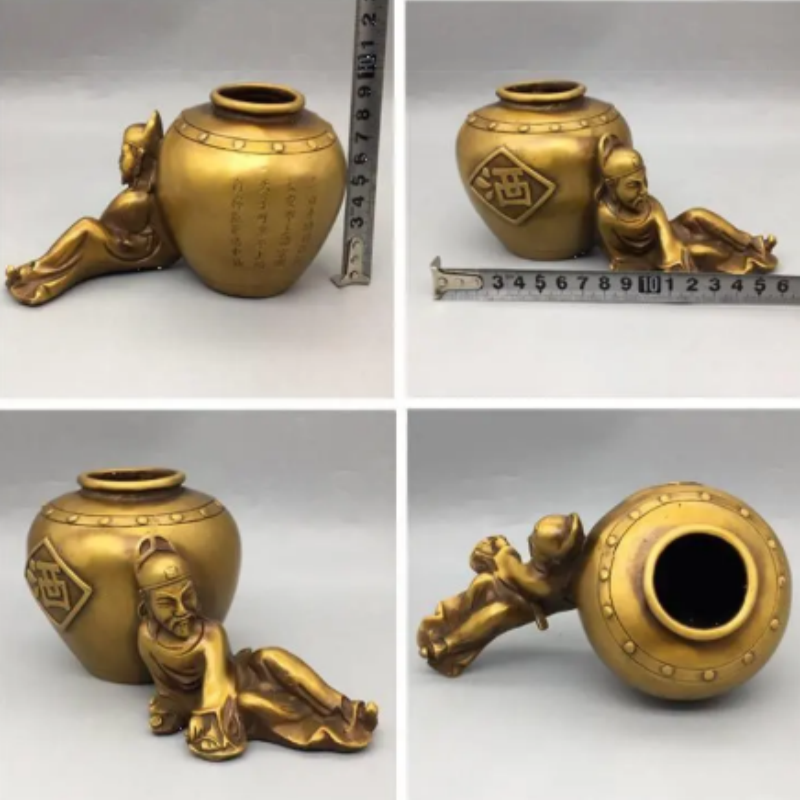 Vintage Brass Li Bai Drunk Win - огляд і ціна Vintage Collectible Pens