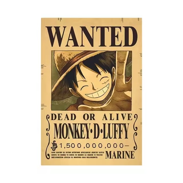 Anime One Piece Bounty Wanted  - огляд і ціна Vintage Collectible Posters