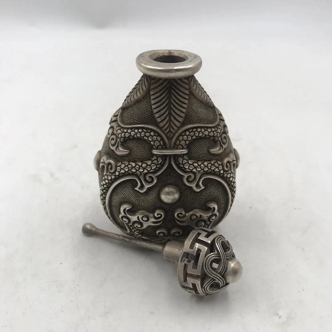Chinese White Bronze Snuff Bot - огляд і ціна Vintage Collectible Bottles