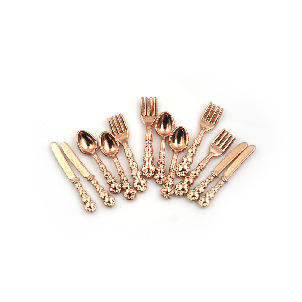 12Pcs 1:12 Mini Vintage Dollho - огляд і ціна Vintage Collectible Spoons
