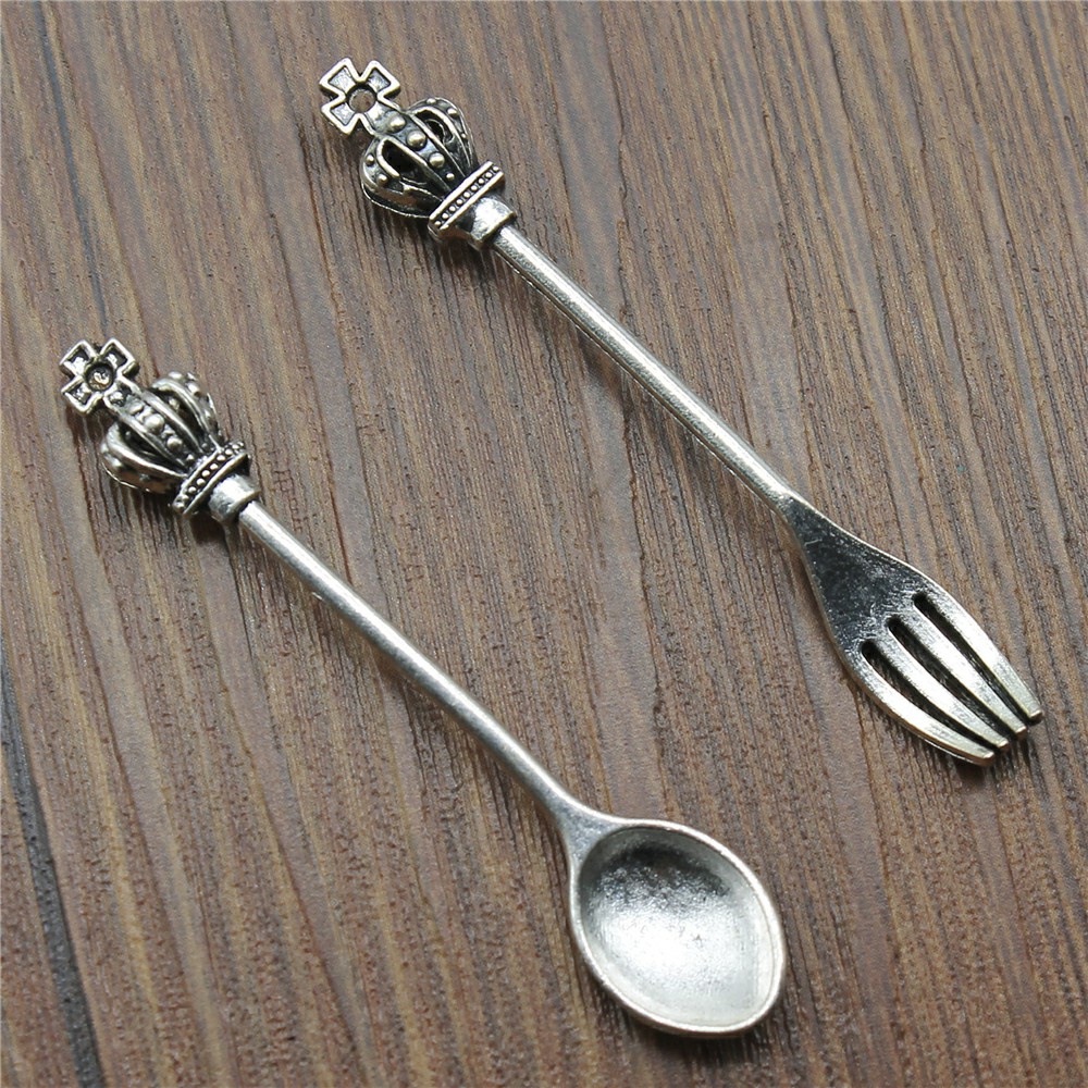 10pcs Antique Silver Color Cro - огляд і ціна Vintage Collectible Spoons