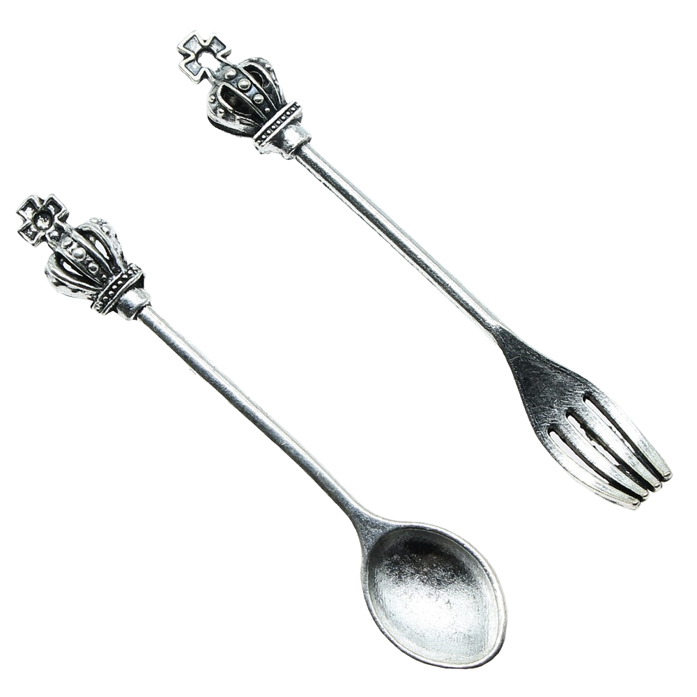 10pcs Antique Silver Color Cro - огляд і ціна Vintage Collectible Spoons