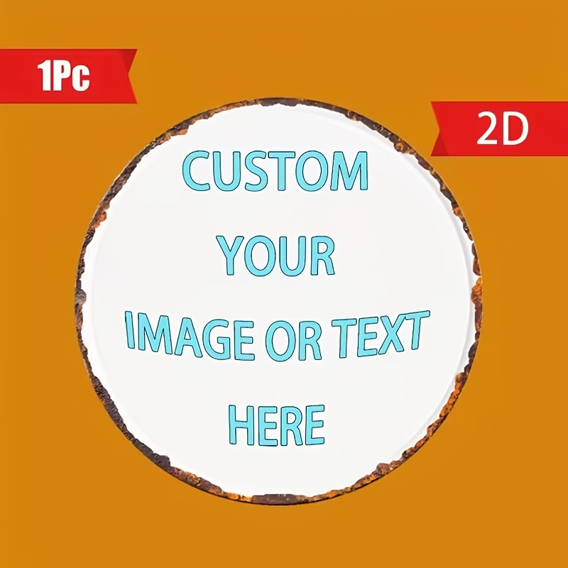 Custom Round Metal Tin Sign, P - огляд і ціна Vintage Collectible Plates