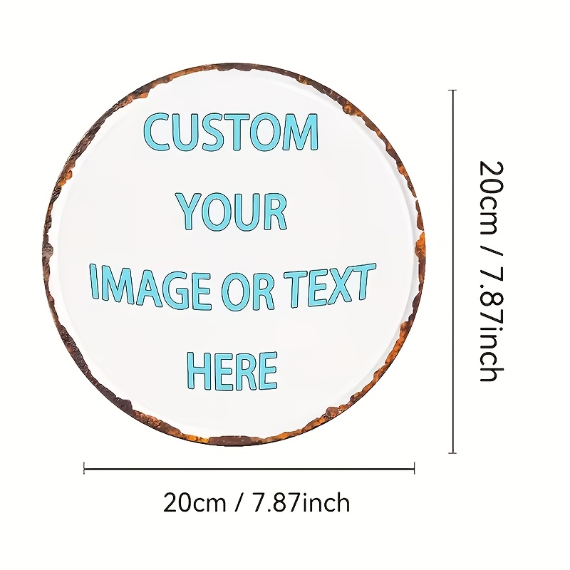 Custom Round Metal Tin Sign, P - огляд і ціна Vintage Collectible Plates